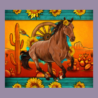 Western Sunset Galloping Horse Sunflower Classic Tee | Teevron
