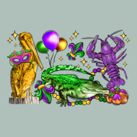 Mardi Gras Pelican Alligator And Crawfish Heavyweight Hoodie | Teevron