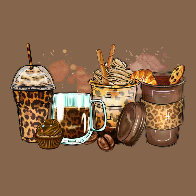Leopard Coffee Cups Premium Tee by Zillion Design Studio | Teevron