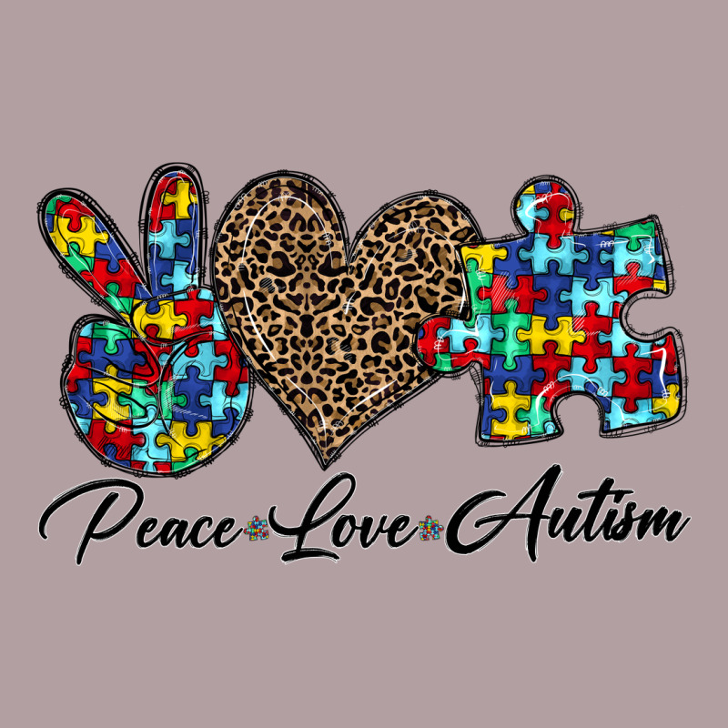 Peace Love Autism1 Vintage Hoodie by CowhideDigitalArt | Teevron