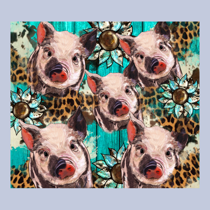 Western Cowhide Sunflower Baby Pig Long Sleeve Tee by BarkalooDesign | Teevron
