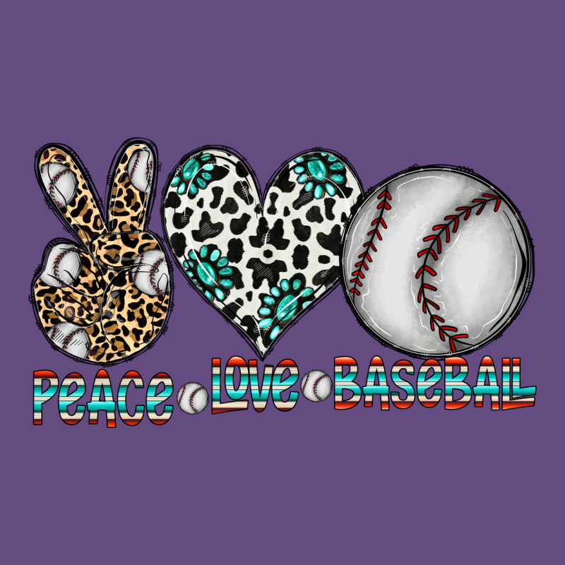 Peace Love Baseball Vintage Hoodie by CowhideDigitalArt | Teevron