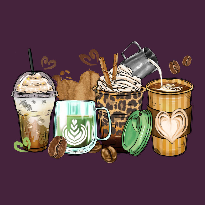 Latte Coffee Cups Premium Tee by Zillion Design Studio | Teevron