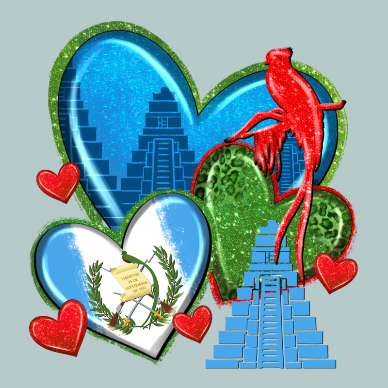 Guatemala Hearts Heavy Core Tee by texasbilliewilder | Teevron