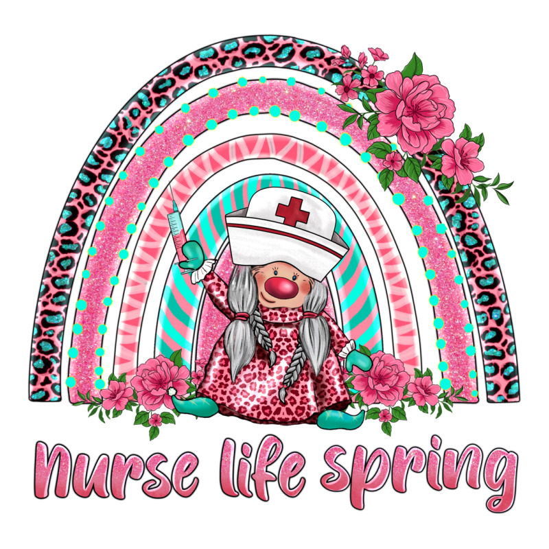 Nurse Life Spring Rainbow Long Sleeve Tee by BarkalooDesign | Teevron