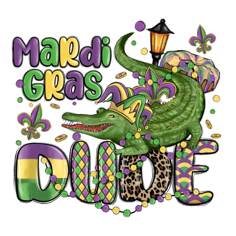 Mardi Gras Dude Alligator Zipper Hoodie by MaliasSmallBusiness | Teevron