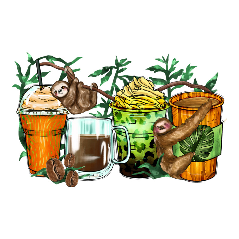 Sloth Coffee Cups Premium Tee by Zillion Design Studio | Teevron