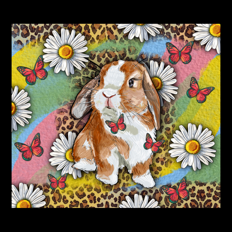 Watercolor Easter Bunny With Daisy Heavy Core Tee by RanaPortraitStore | Teevron