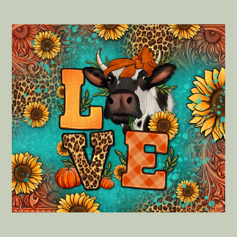 Love Autumn Cow Long Sleeve Tee by Jasminsmagicworld | Teevron