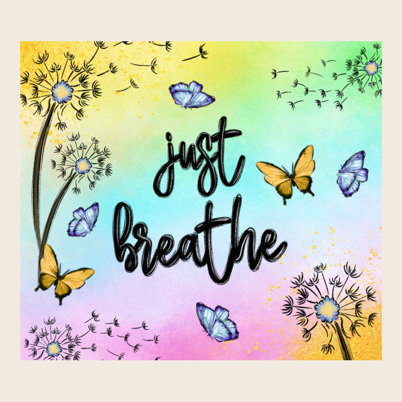 Just Breathe Zipper Hoodie by MaliasSmallBusiness | Teevron