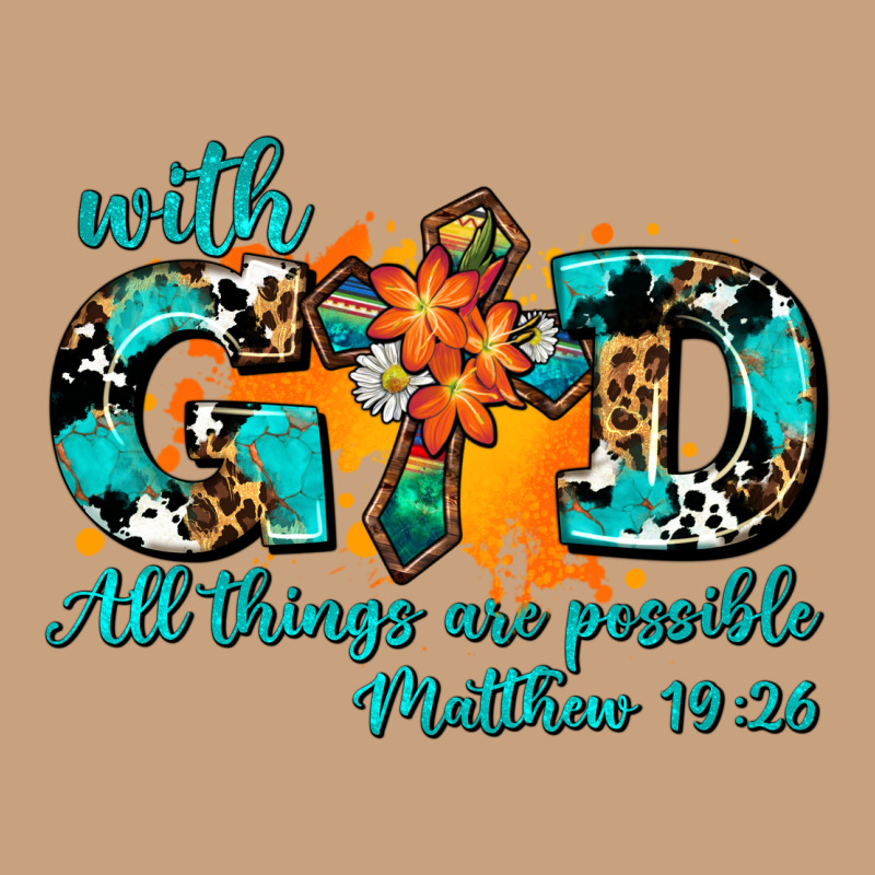 With God All Things Are Possible. Cross Vintage Tee by AdoDesignShop | Teevron