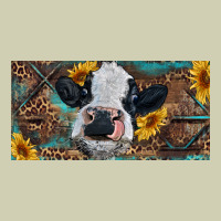Baby Cow With Sunflower And Leopard Heavy Core Tee | Teevron