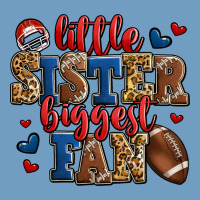 Little Sister Biggest Fan American Football Urban Heavy Tee | Teevron