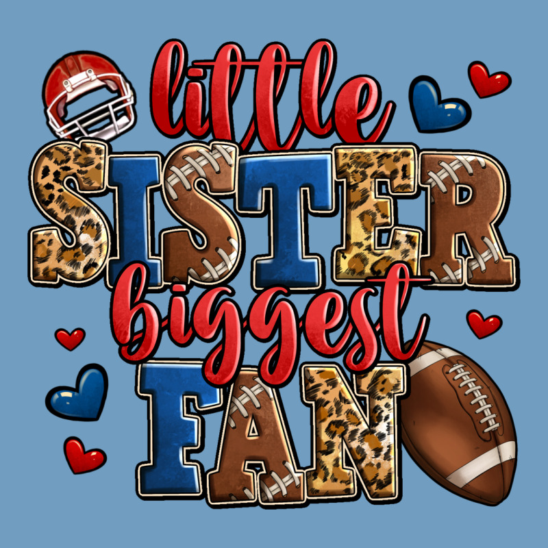 Little Sister Biggest Fan American Football Urban Heavy Tee by Jasminsmagicworld | Teevron