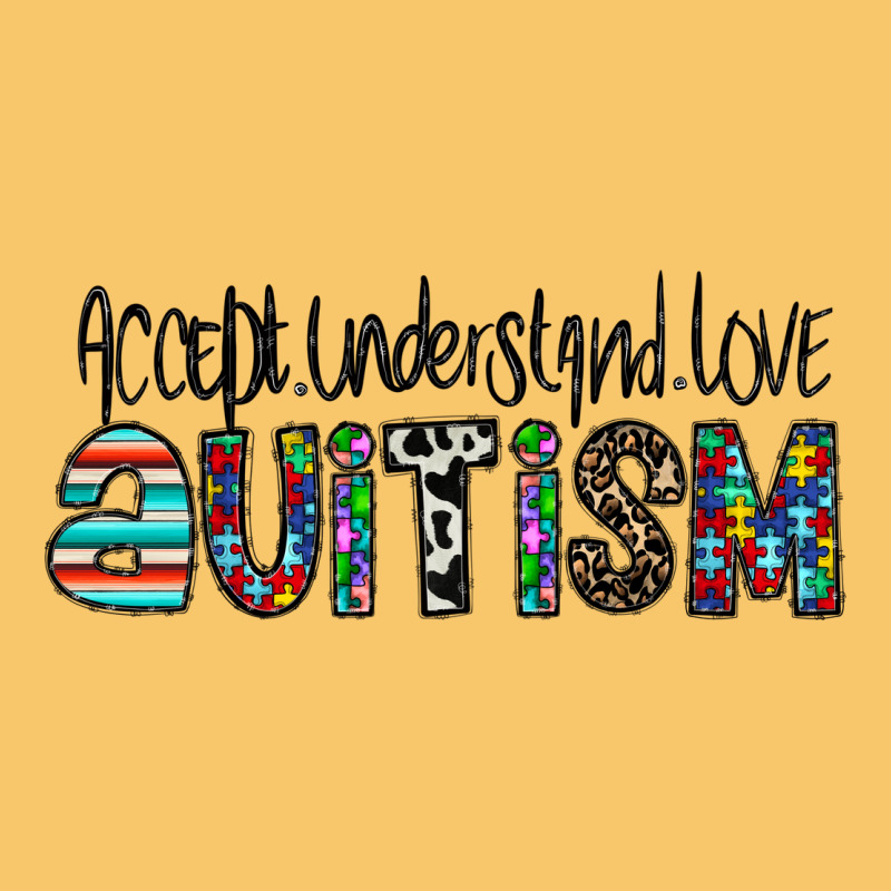 Accept. Understand Love Autism Vintage Hoodie by CowhideDigitalArt | Teevron