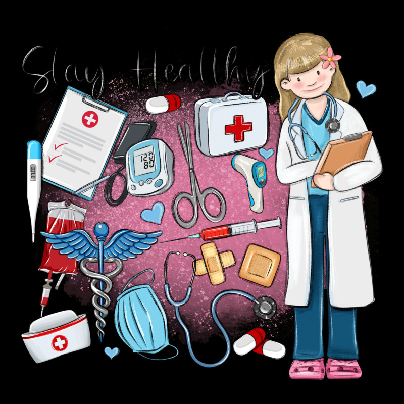 Stay Healthy Nurse Ladies Tee by MaliasSmallBusiness | Teevron