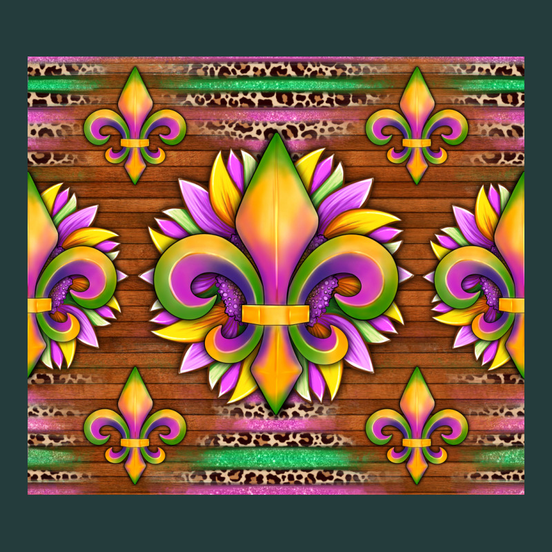 Mardi Gras Sunflowers Fleur, De Lis Glitter Leopard Background Classic Tee by Artiststas | Teevron