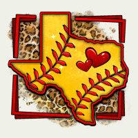 Leopard Softball Texas Map Urban Heavy Tee | Teevron