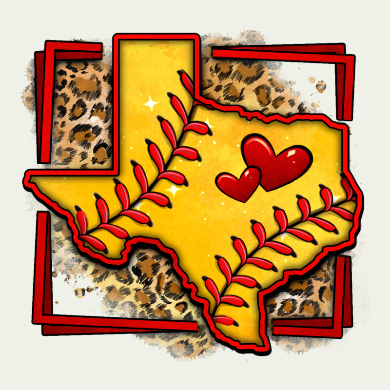 Leopard Softball Texas Map Urban Heavy Tee by Jasminsmagicworld | Teevron