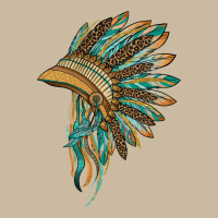 Indian Leopard Headdress Blue Long Sleeve Tee | Teevron
