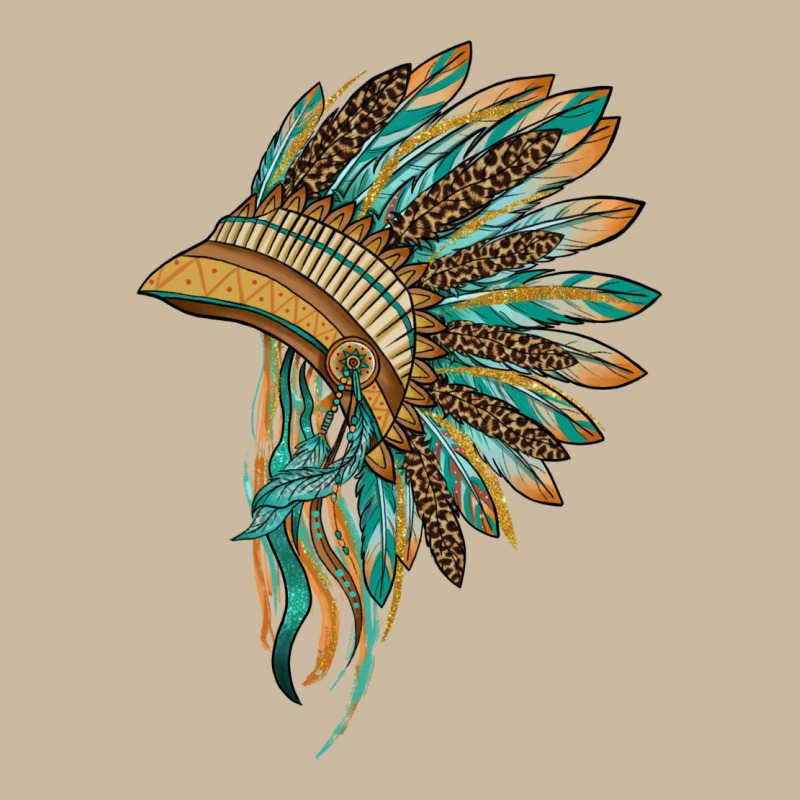 Indian Leopard Headdress Blue Long Sleeve Tee by BarkalooDesign | Teevron