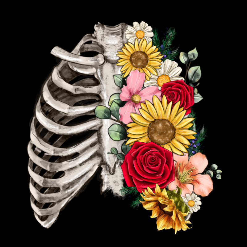 Floral Ribcage Ladies Tee by MaliasSmallBusiness | Teevron