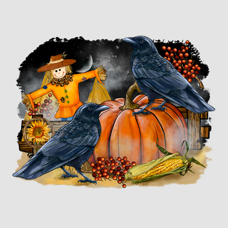 Fall Background With Crow Premium Sweatshirt by LillyAllenDesigns | Teevron