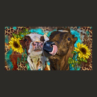 Heifers With Sunflowers And Leopard Heavy Core Tee | Teevron