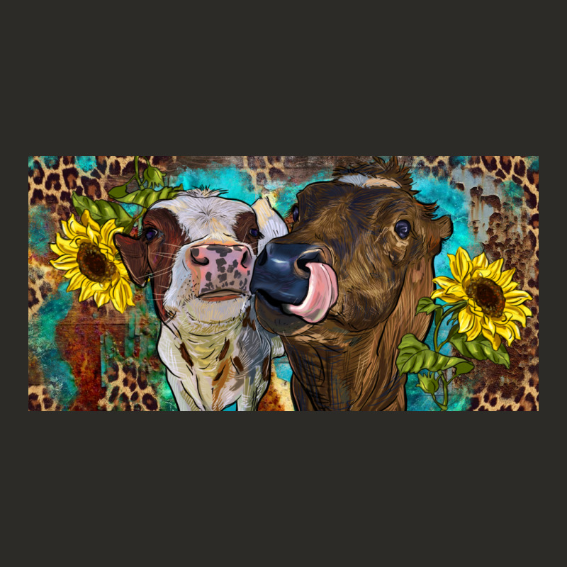 Heifers With Sunflowers And Leopard Heavy Core Tee by RanaPortraitStore | Teevron
