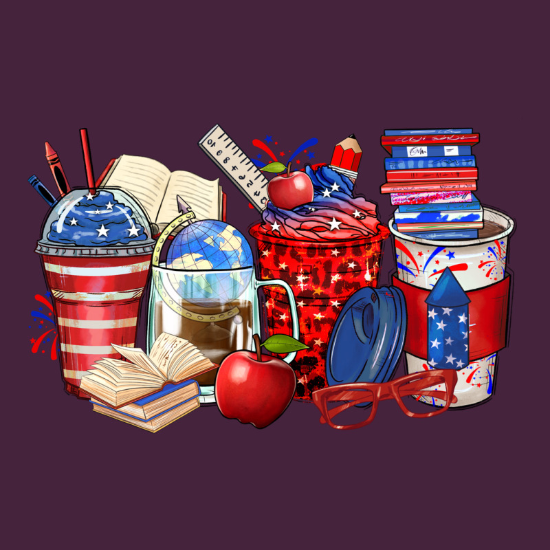 4th Of July Teacher Coffee Cups Premium Tee by Zillion Design Studio | Teevron