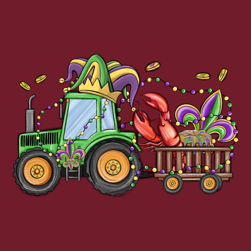 Mardi Gras Tractor Zipper Hoodie by MaliasSmallBusiness | Teevron