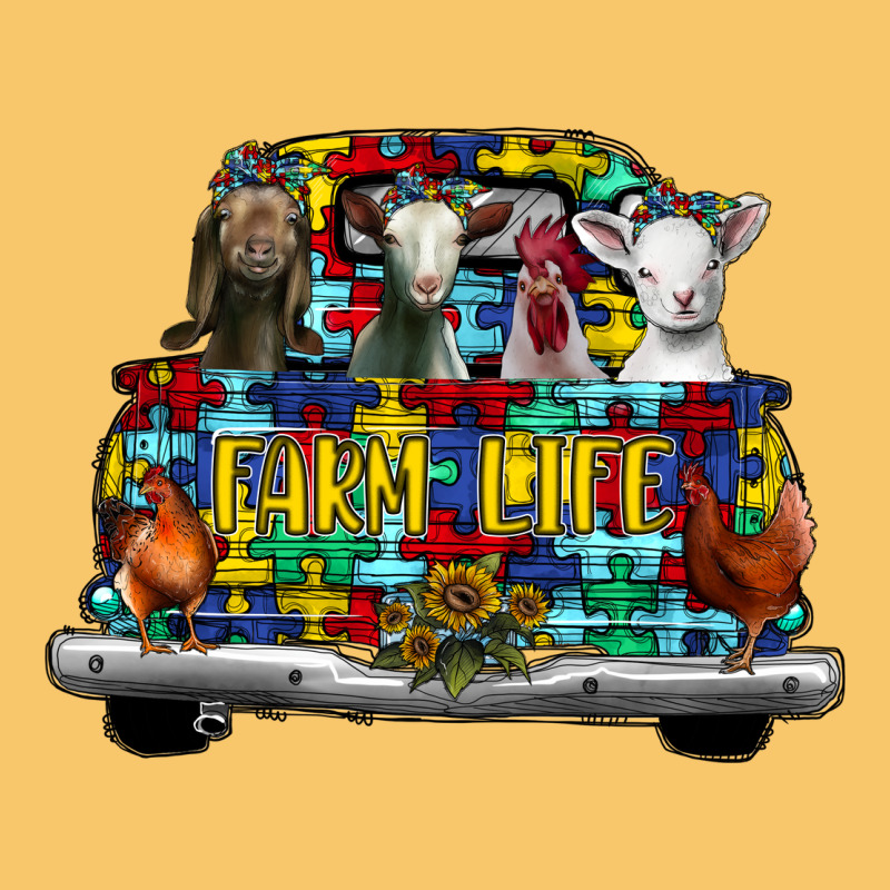 Farm Life Truck Autism Vintage Hoodie by CowhideDigitalArt | Teevron