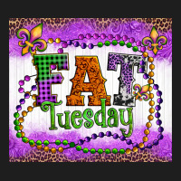 Fat Tuesday Fleur De Lis And Mardi Gras Beads Classic Tee | Teevron
