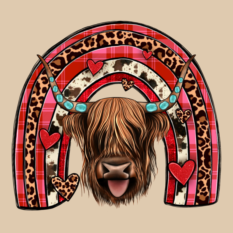 Valentines Highland Cow Rainbow Heavyweight Sweatshirt by JahusDesignShop | Teevron