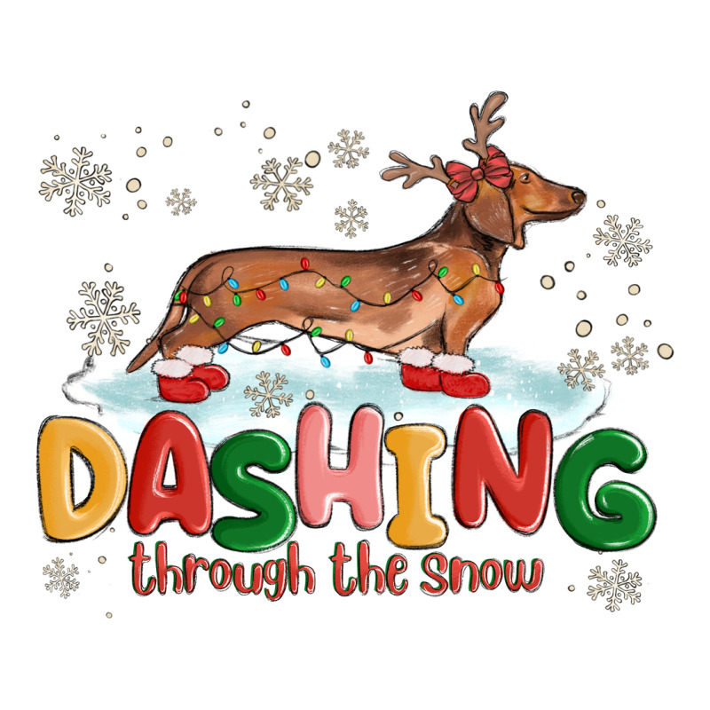 Dachshund Through The Snow Ladies Tee by MaliasSmallBusiness | Teevron