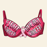 Fight Cancer Breast Cancer Bra Vintage Tee | Teevron