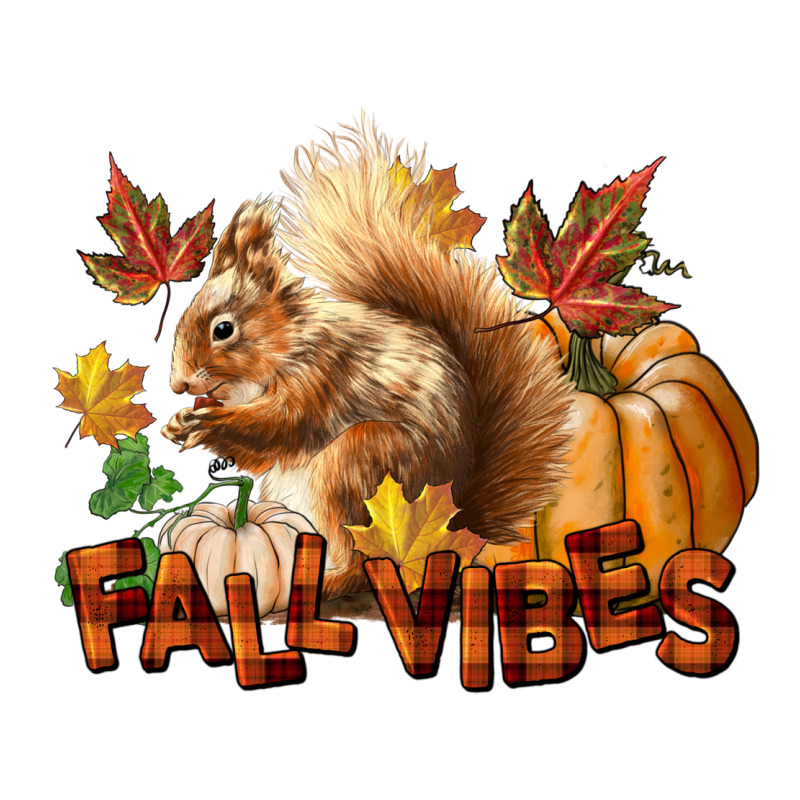 Fall Vibes Squirrel Premium Sweatshirt by LillyAllenDesigns | Teevron