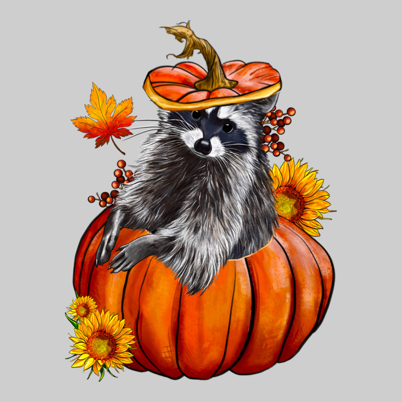Fall Pumpkin Raccoon Premium Sweatshirt by LillyAllenDesigns | Teevron