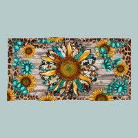 Western Sunflower And Gemstone License Plate Heavy Core Tee | Teevron
