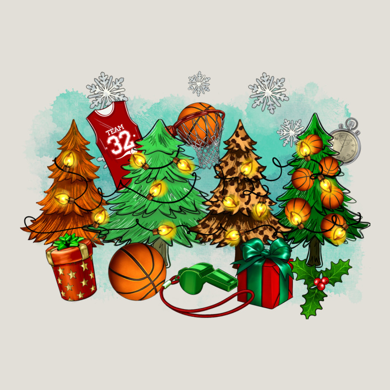 Christmas Trees With Basketball Heavy Core Tee by Zillion Design Studio | Teevron