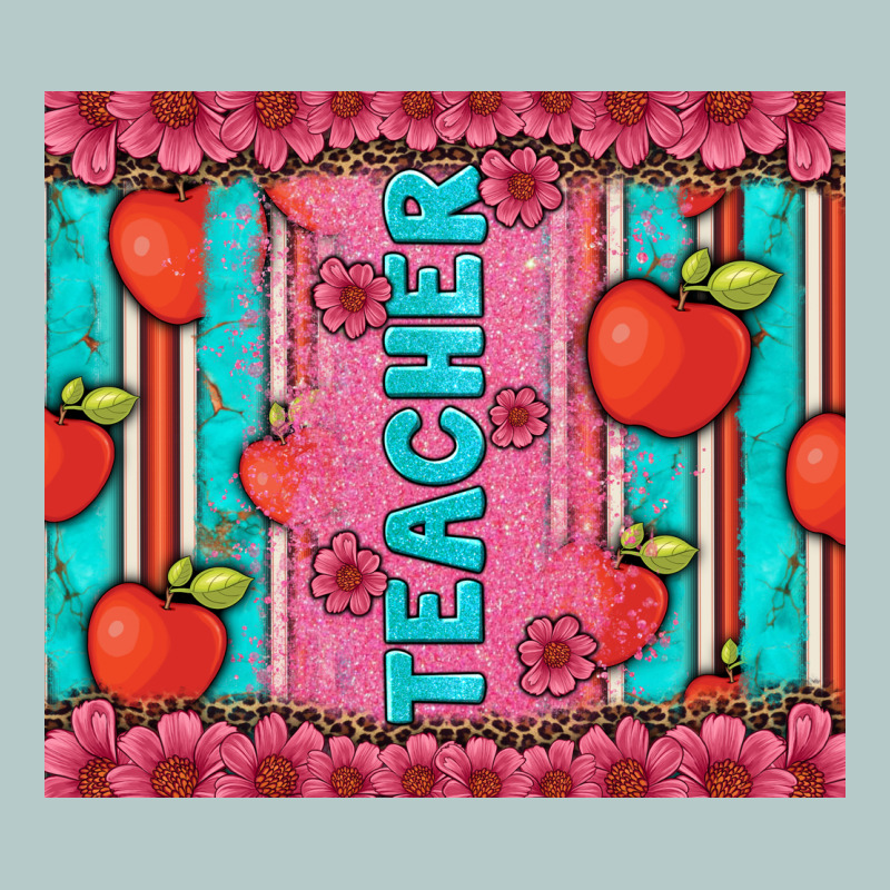 Teacher With  Flower Glitter And Serape Leopard Heavy Core Tee by Artiststas | Teevron