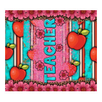 teacher with  flower glitter and serape leopard | Teevron
