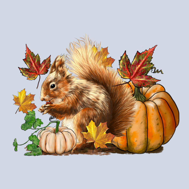 Fall Squirrel Premium Sweatshirt by LillyAllenDesigns | Teevron