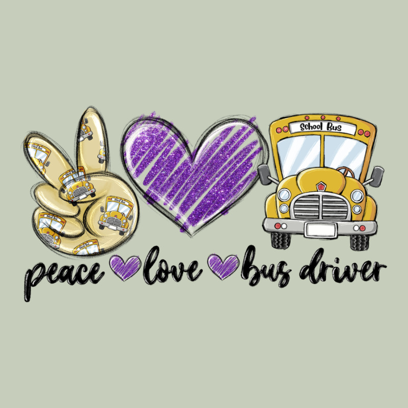 Peace Love Bus Driver Ladies Tee by MaliasSmallBusiness | Teevron