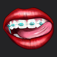 Lips Dental Braces Vintage Tee | Teevron