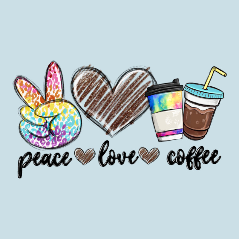 Peace Love Coffee Ladies Tee by MaliasSmallBusiness | Teevron