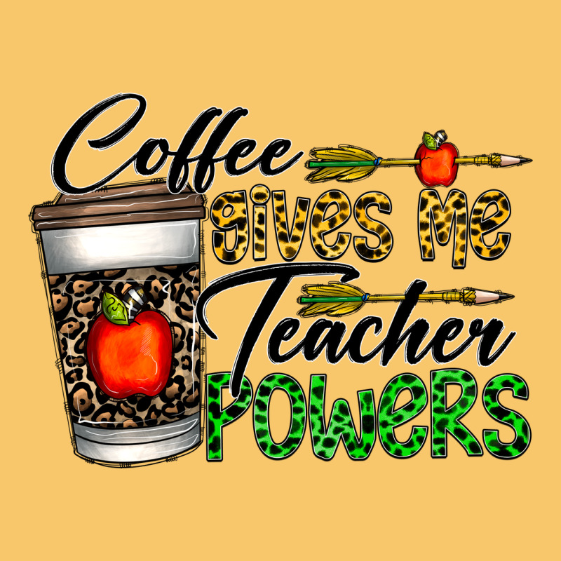 Coffee Gives Me Teacher Powers Vintage Hoodie by CowhideDigitalArt | Teevron