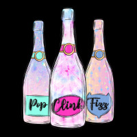 Pop Clink Fizz Champagne Bubbly Ladies Tee | Teevron