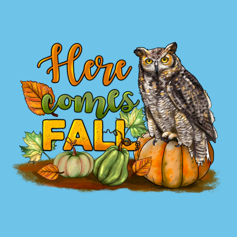 Here Comes Fall Owl Premium Sweatshirt by LillyAllenDesigns | Teevron