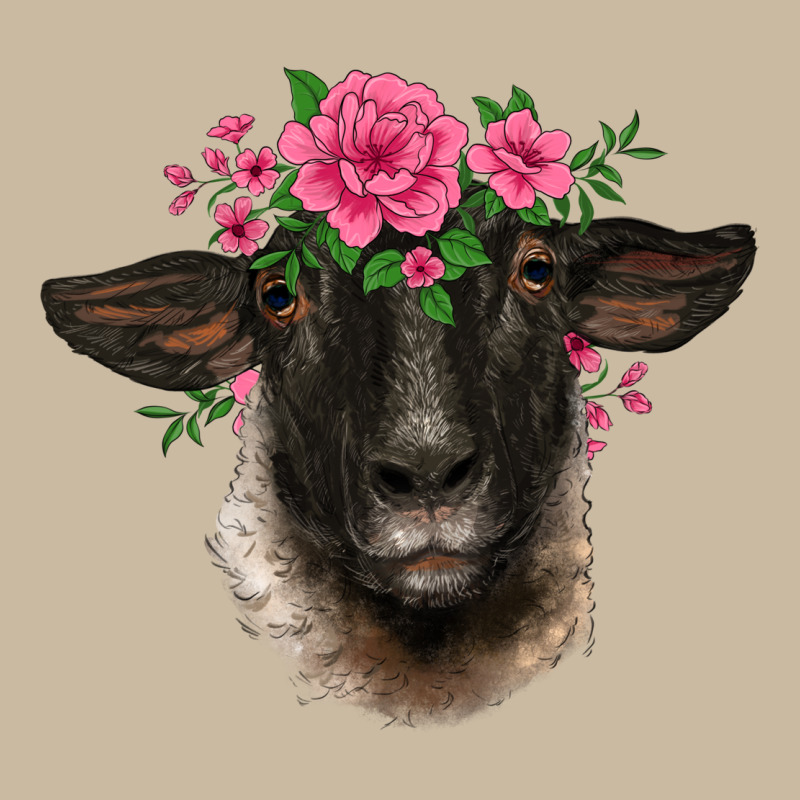Suffolk Ewe Sheep With Floral Headdress Long Sleeve Tee by BarkalooDesign | Teevron